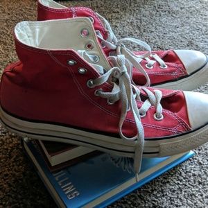 Red high top Converse
